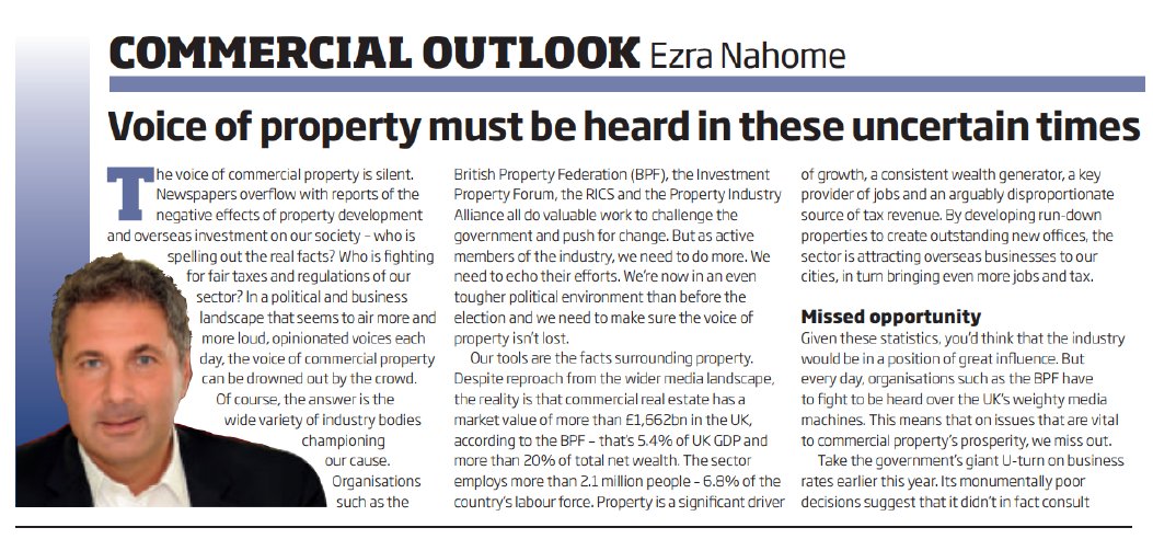 LSHtweets's tweet photo. 'Voice of property must be heard in these uncertain times' - @ezranahome opinion piece in @PWNews: https://t.co/KgmlO6qU1p https://t.co/6rMuxo7Cns