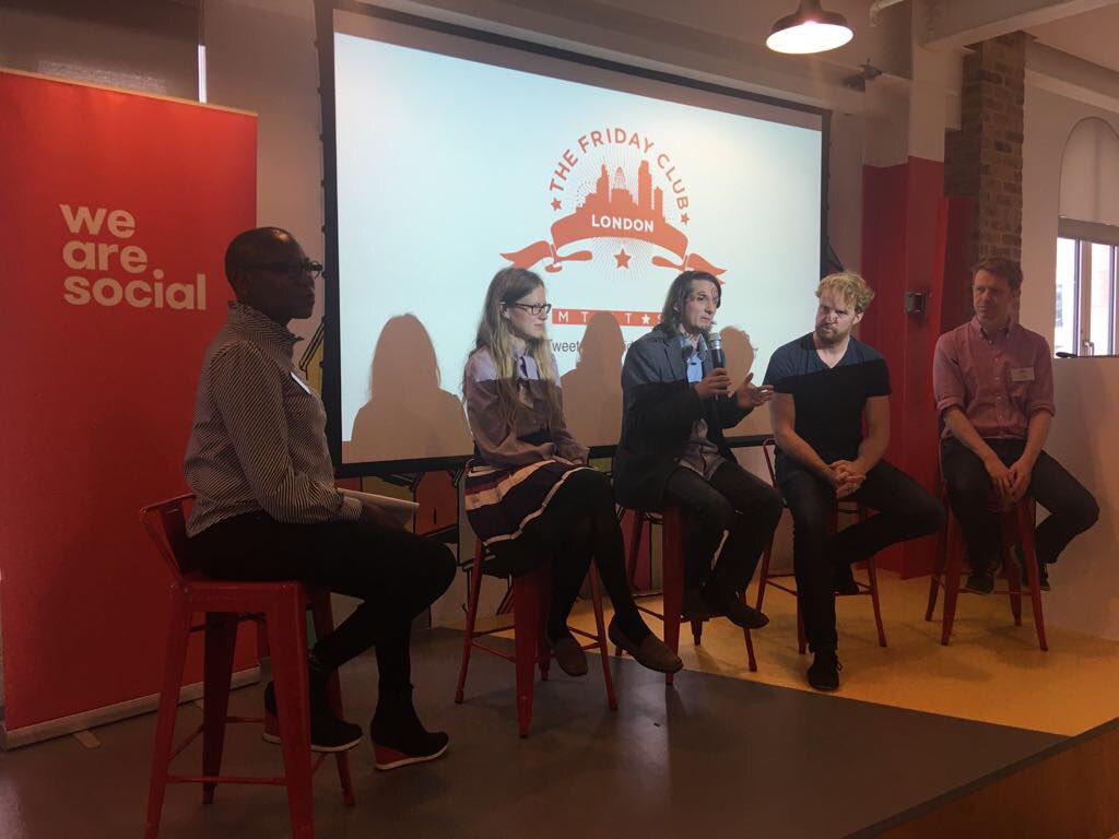 Our expert panel <a href="/A_J/">Alex Jenkins</a>, <a href="/Elluba/">Luba Elliott</a> Simon Colton and <a href="/mrtomollerton/">Tom Ollerton</a>  discussing Computational Creativity.