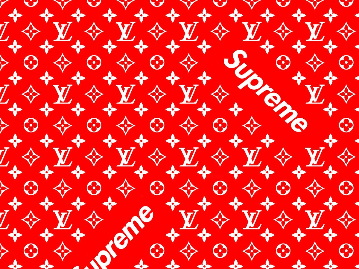 Louis Vuitton Supreme Pattern Vector