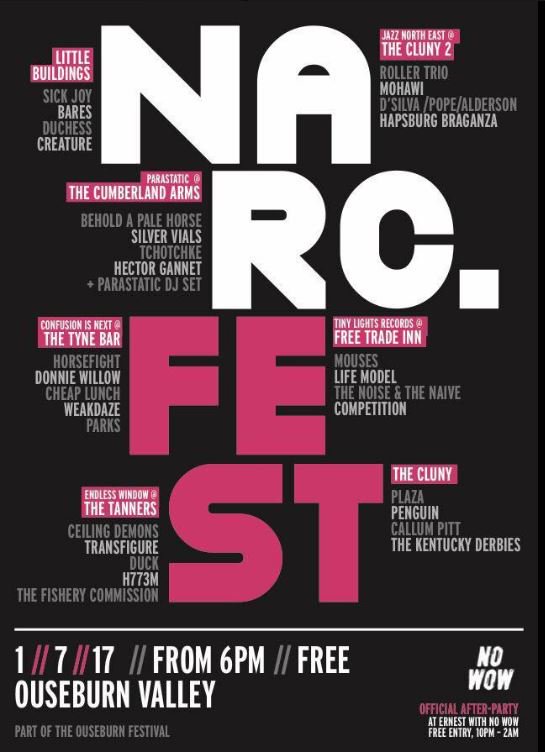 Tomorrow! Loads of great Ouseburn venues and bands! Go see! <a href="/LttleBuildings/">Little Buildings</a> <a href="/thecumby/">The Cumberland Arms</a> <a href="/thetynebar/">The Tyne Bar</a> <a href="/TheTannersArms/">The Tanners Arms</a> @thecluny <a href="/TheFreeTradeInn/">Free Trade Inn</a>