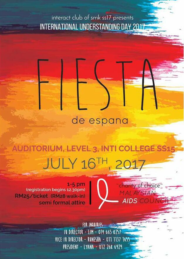 interactss17's tweet image. HOLA! Don't have any plan on 16th of July? Do come to Interact Club of SMK SS17's International Understanding Day! #ICSS17IU17