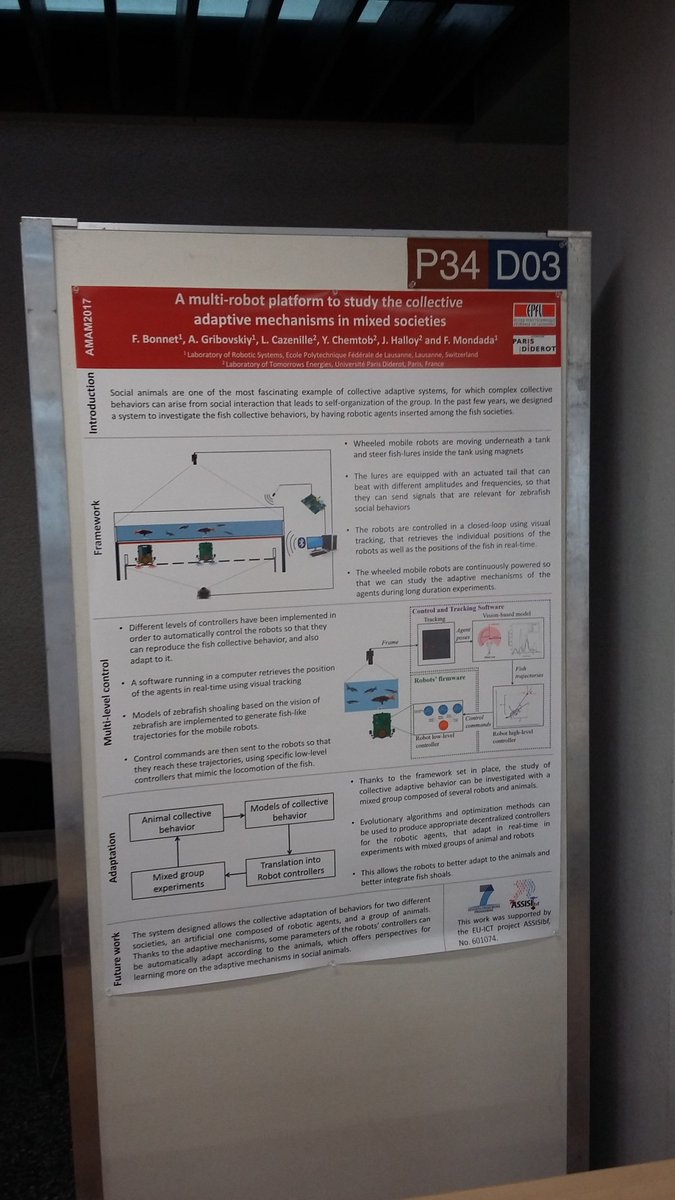_Frank_Bonnet's tweet photo. Great atmosphere at #AMAM2017 where we demonstrated a small version of our setup for fish behavioural studies at #Sapporo @AssisiEU https://t.co/Cg2HDOUbob