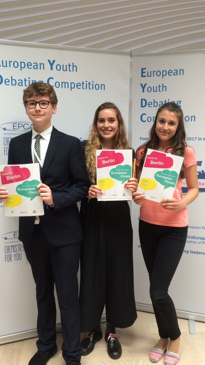 Congratulations to the three winners of the Dutch finals  #youthdebate2017 #STEMEducation