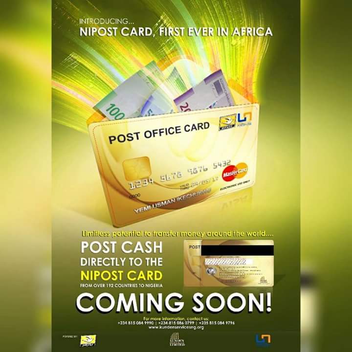 kundenServices's tweet photo. Transfer solution you can depend on....The NEW NIPOST CARD
#ComingSoon #Kundenservices #Transactions  #190Countries https://t.co/WiTTVPImsJ