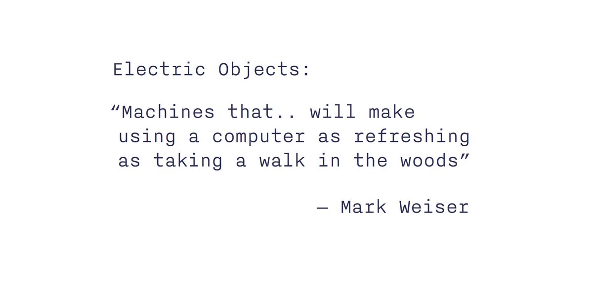 ElectricObjects's tweet image. In the end, this quote by Mark Weiser pulled it all together (read more about Mark here en.m.wikipedia.org/wiki/Mark_Weis…)