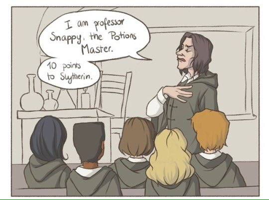 angeloftorture's tweet photo. Hoy encontré este cómic de Tonks siendo alumna de Snape y quería compartirselo(? https://t.co/2I5Tlkrder