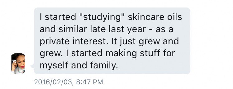 In the beginning it was all DMs and a dream. All of your support and interest in her skin care tweets started this (bless YOU for that) 