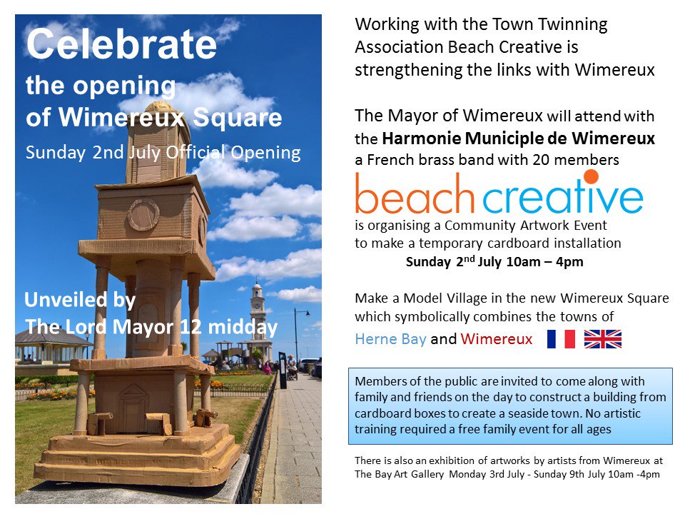 Join us for community FUN in Wimereux Sq THIS SUNDAY <a href="/robturner/">Rob Turner</a> <a href="/MandyBroughton1/">Mandy Broughton</a> @flotsamweave <a href="/HerneBayJuniors/">Herne Bay Juniors</a> <a href="/baypromoteam/">BayPromoTeam</a> <a href="/radiocabin/">Cabin FM</a>