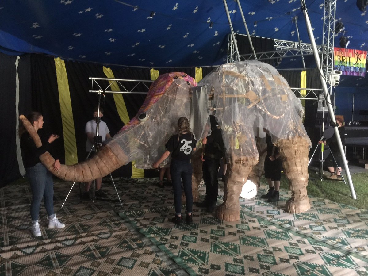 TheBRITSchool's tweet photo. There's a special visitor in The Big Silver Top ready for next week's #ArgentosCircus #BRITSilver https://t.co/sdtlIv6yoM https://t.co/LES7uodbNr