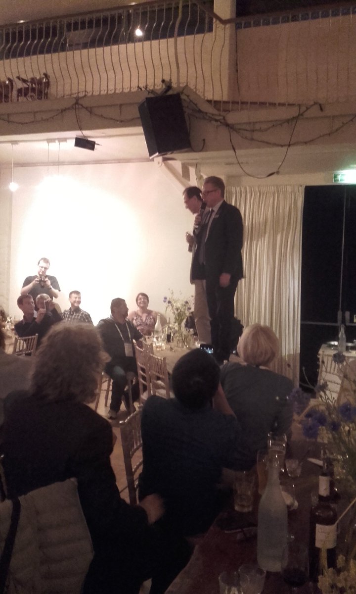 ChassyProject's tweet photo. We had a great time at the #ISSY33 gala dinner - food, drink, and dancing on tables! Thanks @thegrainstore and @IrishDistillers https://t.co/kTWokpe4KF