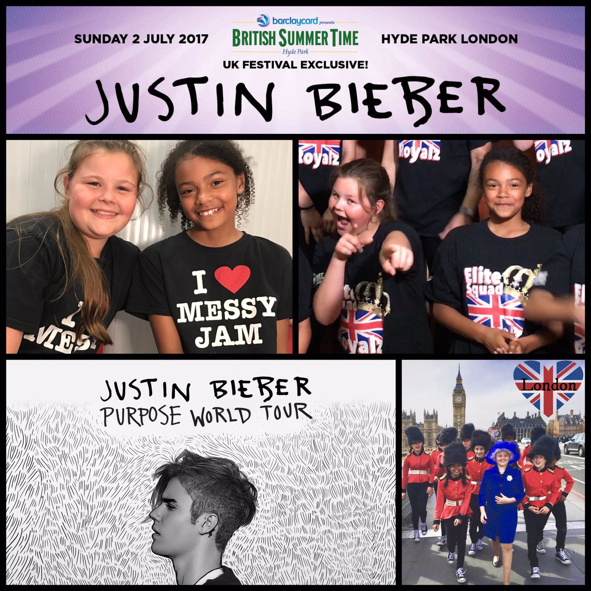 EliteRoyalz's tweet photo. Congratulations to #Squaddies #Esme &amp; #Chelsea who will be #dancing with #JustinBieber #This #Sunday #PurposeTourChildrenLondon #2017 https://t.co/Dcj4vK6D8a