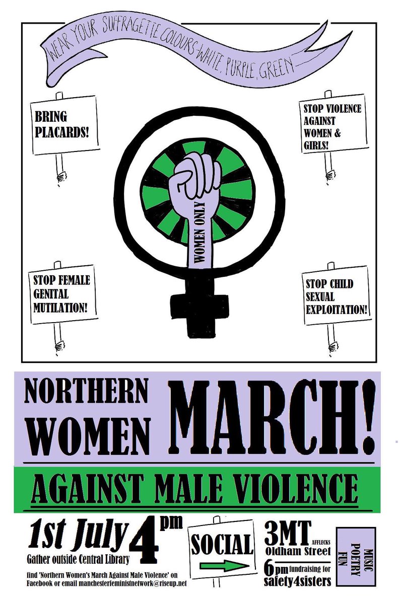 MancFemNet's tweet photo. @ccoxmenmedia are you able to join us to #StopViolenceAgainstWomen #northernwomenmarch tomorrow 4pm outside central library https://t.co/DYyuqbLErK