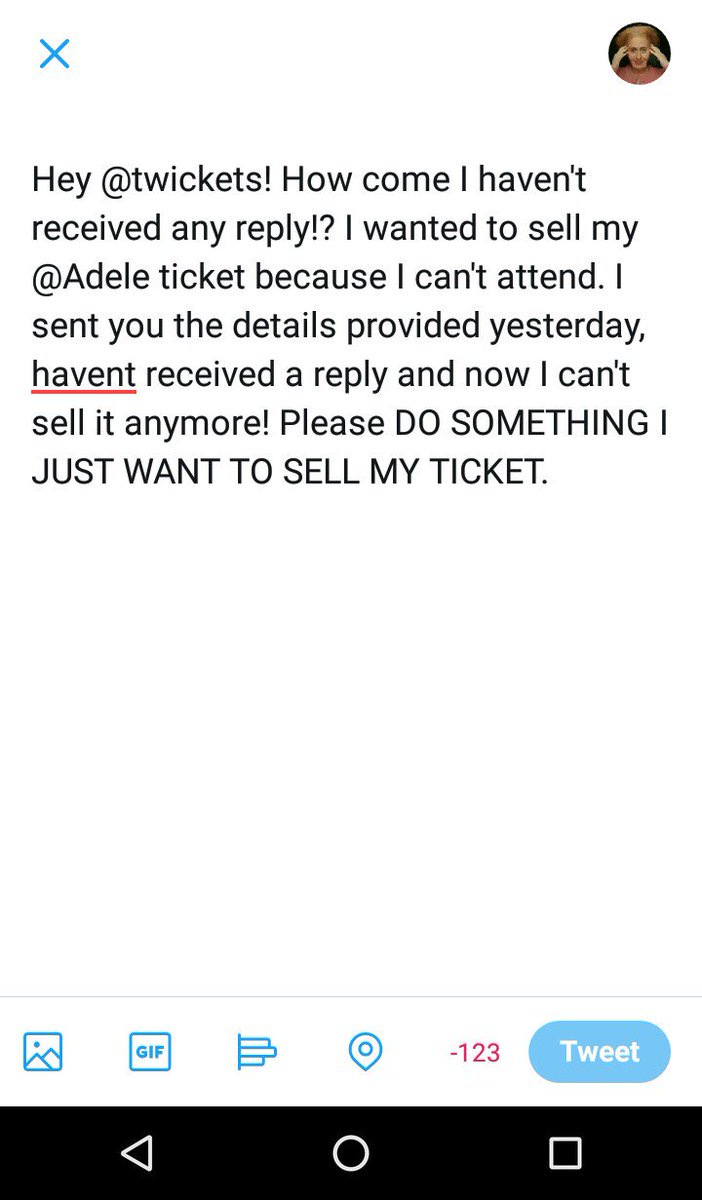 myoneadele's tweet image. Hey @Twickets please I need help 😭 I wanted to sell my ticket since I sure can't attend (💔💔💔😔😭)