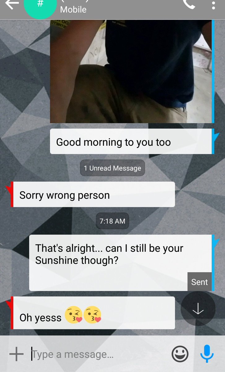 Love getting good morning text even if it's a wrong number