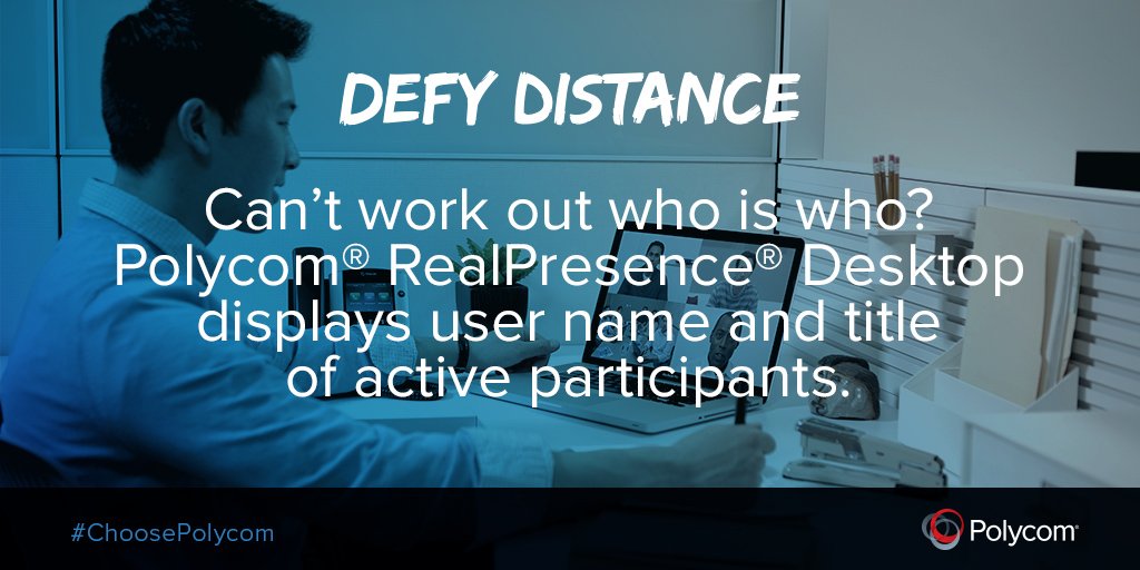 PolyCompanyNWE's tweet photo. An elephant never forgets, but humans might. Let #RealPresence remind you who's who on video. #ChoosePolycom https://t.co/rm4WeFudLa