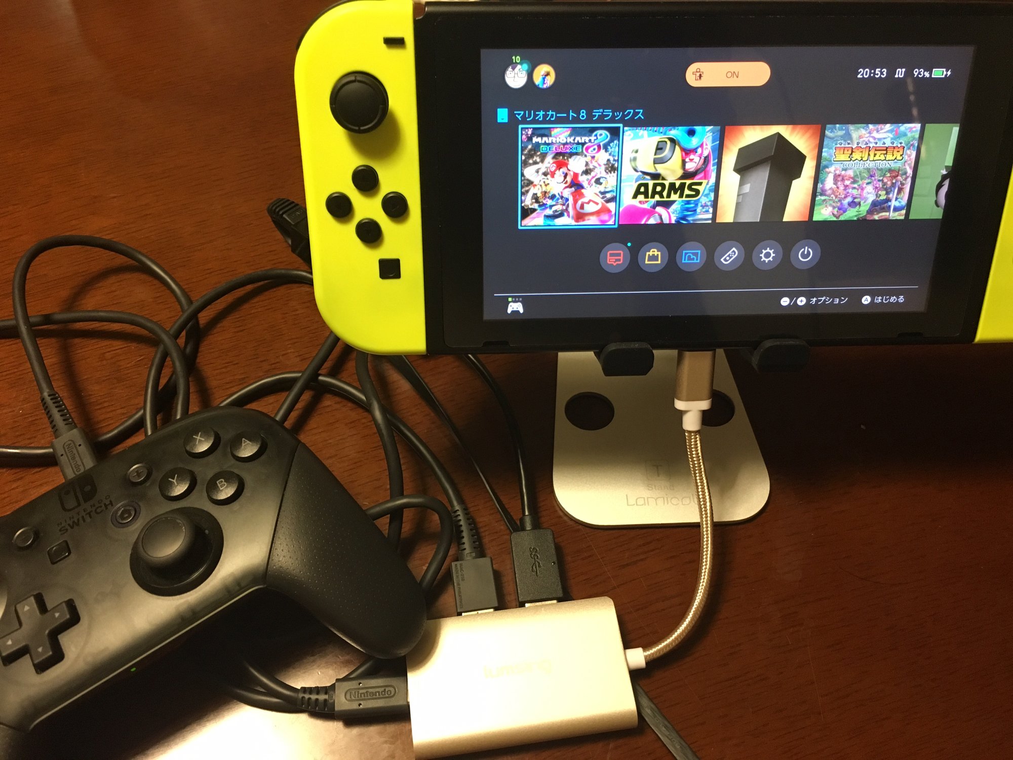 ナオプーナ Switch のドックがusbハブ同然だし出来ると思っていたけど パワーデリバリー対応のtype C変換アダプタ使って 充電 ネット有線接続 Proコン有線 接続 の3つを携帯モードで同時に実現出来た事を報告しておきます T Co Npj91zsras