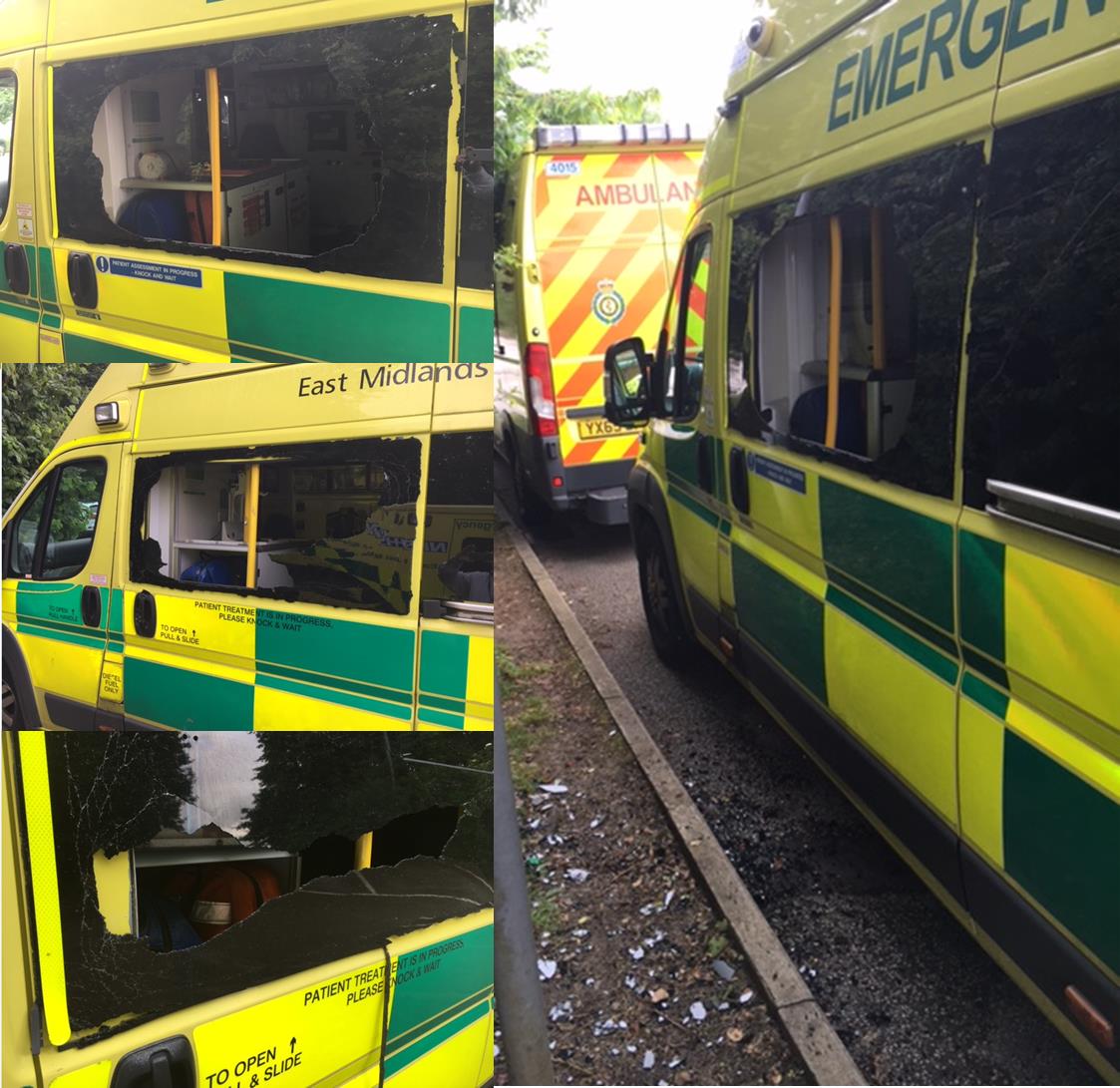 Careless attack on four ambulances in #Leicester: emas.nhs.uk/news/latest-ne…