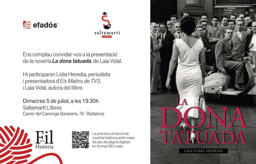 Presentació de #ladonatatuada #efados al costat de casa 😍 gràcies <a href="/saltamartillibr/">Saltamartí llibres</a> i Lídia Heredia!