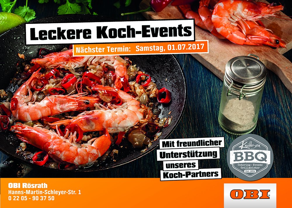 MobauSelbach's tweet photo. #LIVE COOKING EVENT im #OBI Markt #Roesrath
Samstag 01.07.2017 ab 12 Uhr im #OBI Küchenstudio.
#MobauSelbach #knuettgen #burger #chocolate https://t.co/TUMHvGbB9W