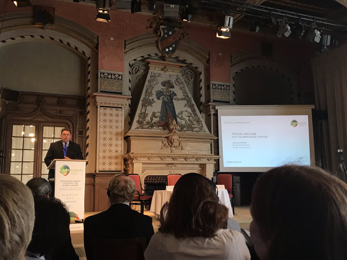 Official Opening of the #CauxForum with the Mayor of Montreux <a href="/LaurentWehrli/">Laurent Wehrli</a>