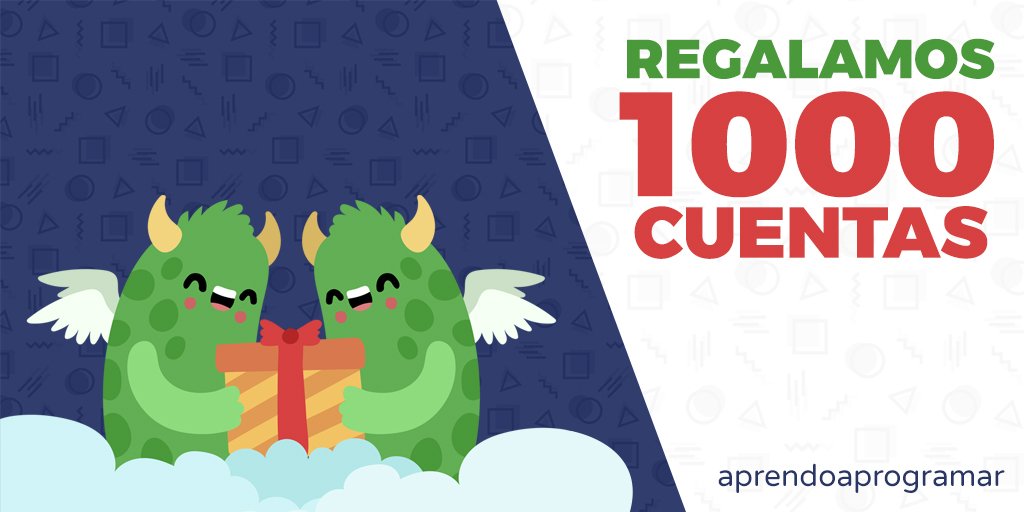 aaprogramar's tweet image. Estamos regalando 1000 cuentas 😀... Si tienes hij@s entre 7 y 12 años, envíanos un correo a info@aprendoaprogramar.com y te la creamos.