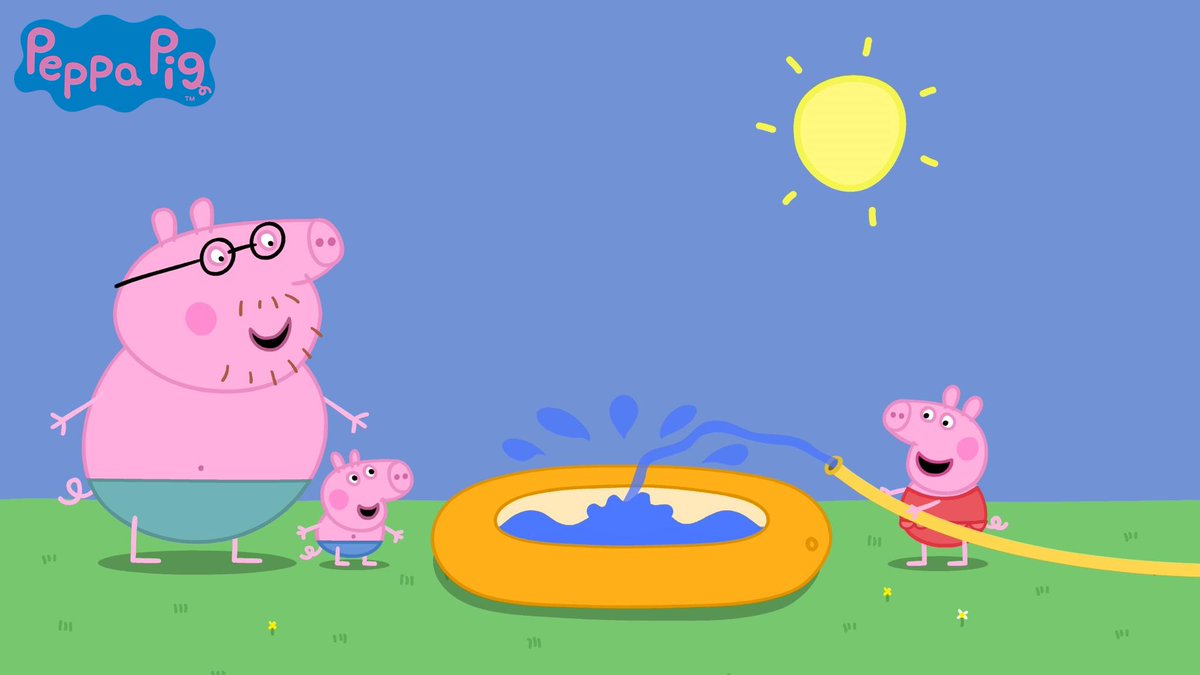 PeppaPigUS's tweet photo. RT if your little one loves playing in the pool! #PeppaPig https://t.co/sb3ey0Fc2E