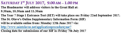 saintolaves's tweet photo. You are warmly invited to St Olave's Open Morning for Year 7 Entry 2018 which will be held tomorrow, Saturday 1st July 9:00 am - 1:00 pm https://t.co/TyoY8HuOfB