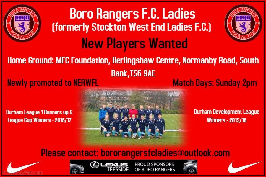 BoroRangersFCL's tweet photo. NEW PLAYERS WANTED!!

Pre-season information incoming!!

#UTB https://t.co/jCEH6Tg1ji