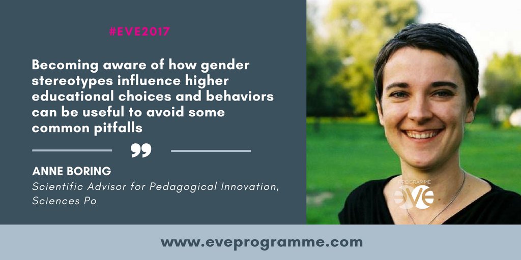 How Gender Stereotypes Affect Women’s Higher Education &amp; Career Choices? Read <a href="/anne_boring/">Anne Boring</a>'s opinion piece bit.ly/2t56wtp #EVE2017