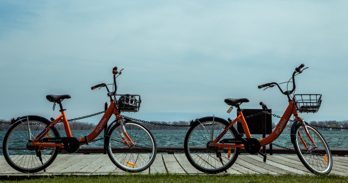 cityofkingston's tweet photo. Looking for an active way to get around downtown this weekend? How about a bike! Try the #ygk new bike-share pilot program @getdropbike https://t.co/lTbrf9ywZd