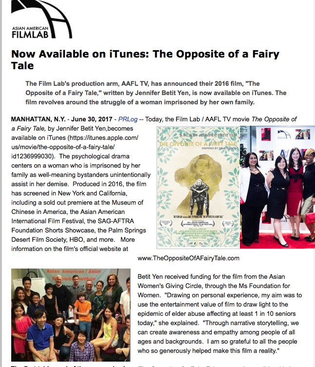 filmlabinc's tweet photo. #AAFLTV 's #OppositeFairyTule on #iTunes to #StopElderAbuse! https://t.co/laAMtQV2a3 @MahimaSaigal @carygrantchang @actorXavierWolf https://t.co/ZOAluUpmnD
