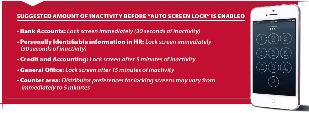 NAED_org's tweet image. How long are your devices inactive before &quot;auto screen lock&quot; is enabled? #CyberSecurity #NAEDtech ow.ly/AwVY30cEdCf