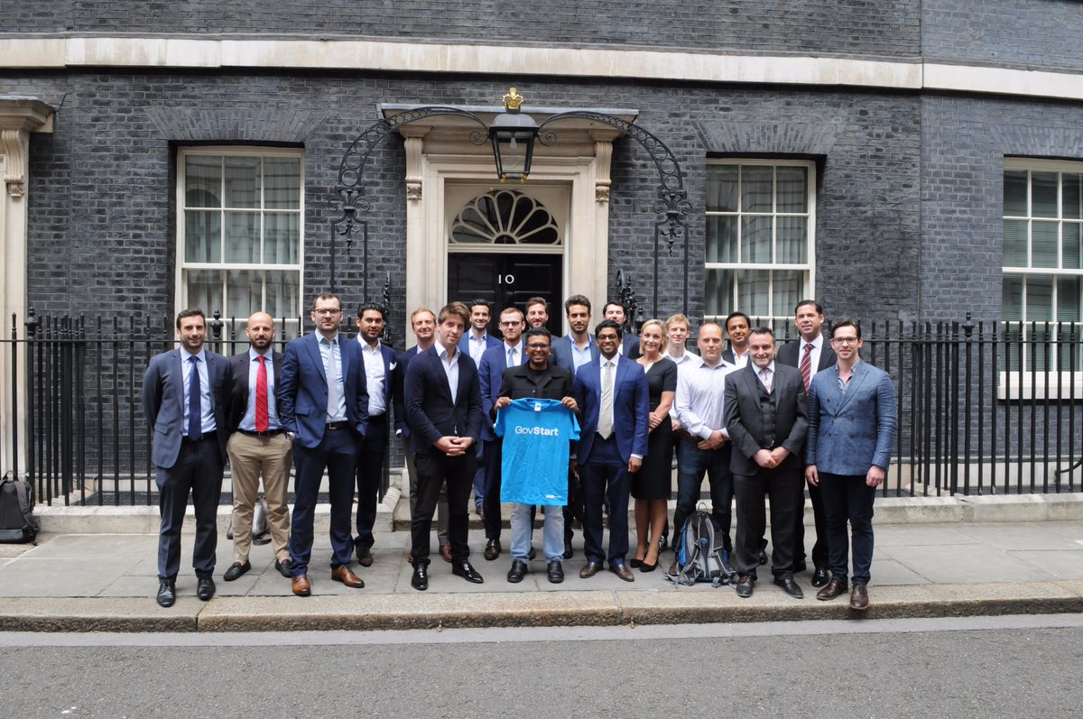 Exciting day for @RotaGeek at 1st @GovStart Cohort, along with @adzuna @askmidwifeUK @NovoVille @PockitUK @RotaGeek #Number10DowningStreet