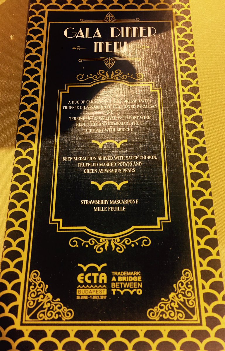 Manili's tweet photo. Everything comes to an end. ECTA's Gala Dinner #budapest2017 #ECTA17 https://t.co/E0imEnvSqO