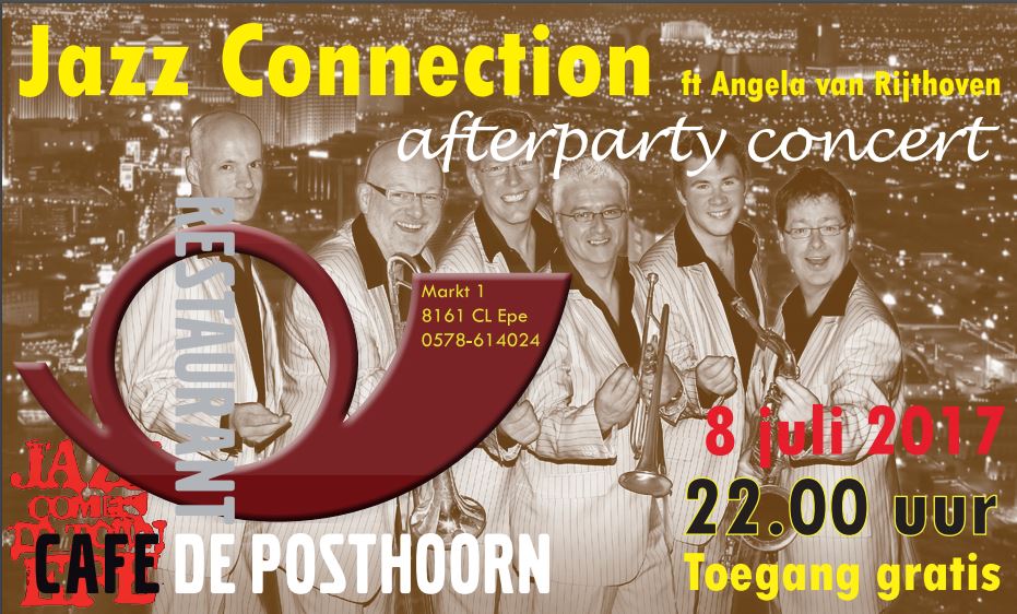 JCTT 2017 start op 8 juli! 16.00 WhoSheDo en 18.00 <a href="/JazzConnection/">JazzConnection</a>.! Afterparty concert 22.00 de @PosthoornEpe
