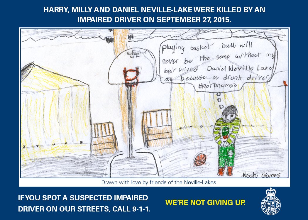 YRP's tweet image. Noah used to play basketball with his friend Daniel. Thanks to an impaired driver, stepping on the court won't be the same. #NotOneMore