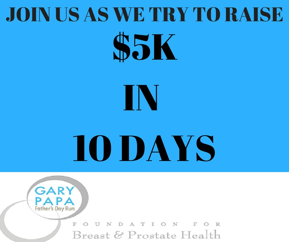 FBPHealth's tweet photo. It's the last day to donate! Help us meet our goal of 5k in 10 days!! DONATE TODAY! https://t.co/uC5U2ZnuTC #run4papa #beatprostatecancer https://t.co/TNBjYbXPE1