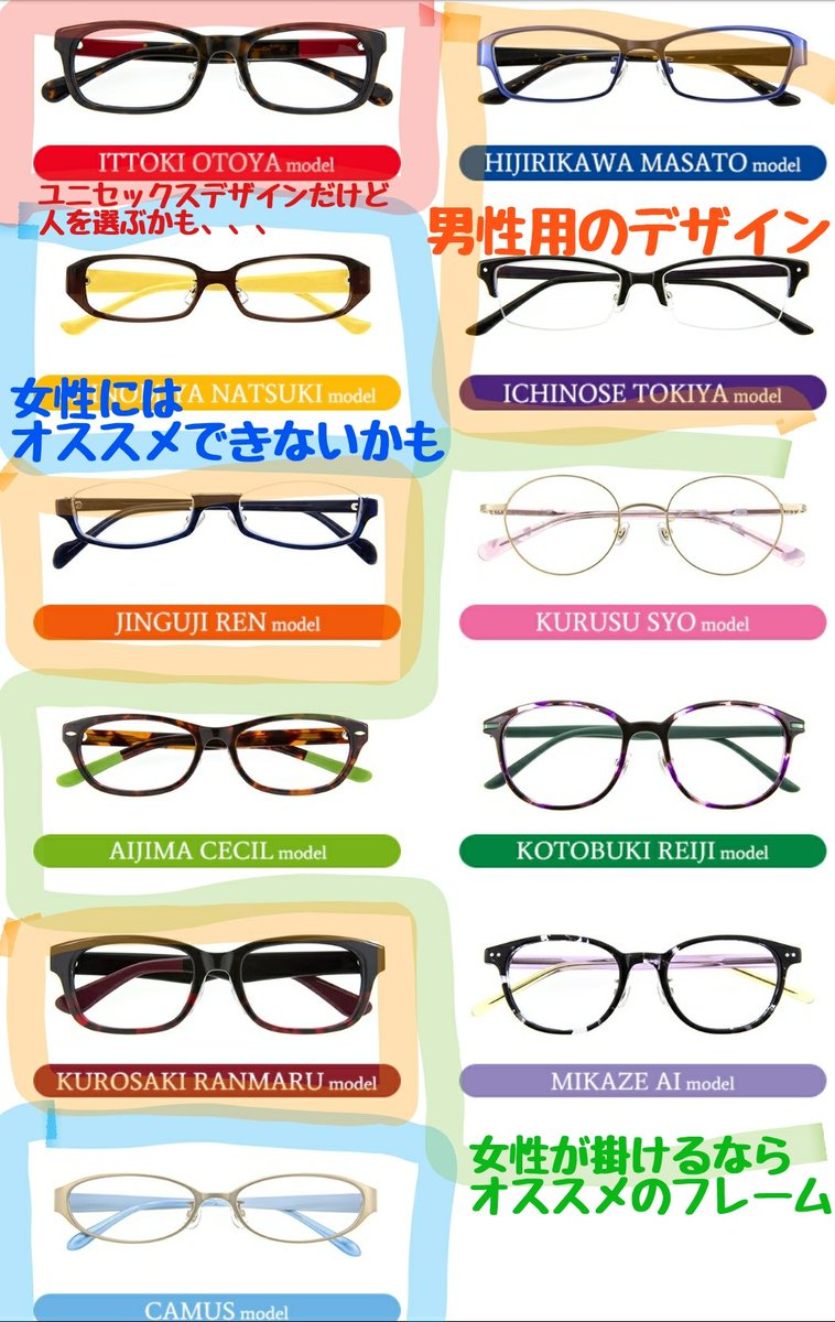 Zoff×うたの☆プリンスさまっ♪ カミュ メガネ ゾフ うたプリ Zoff×うたの☆プリンスさまっ♪ カミュ メガネ ゾフ うたプリ