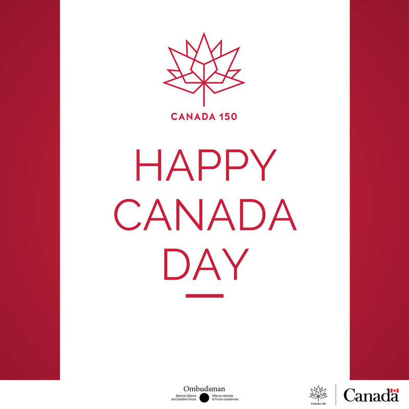 Wishing our #DefenceCommunity a safe and happy Canada Day weekend. Thank you for your service. #Canada150