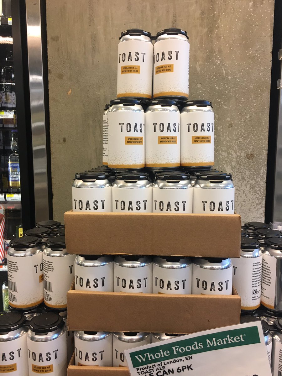 HUGE NEWS! We're officially now in the shops in USA🇺🇸. <a href="/ToastAleUSA/">Toast Ale USA</a> now available in all <a href="/WholeFoods/">Whole Foods Market</a> in NYC. Fighting food waste with beer.