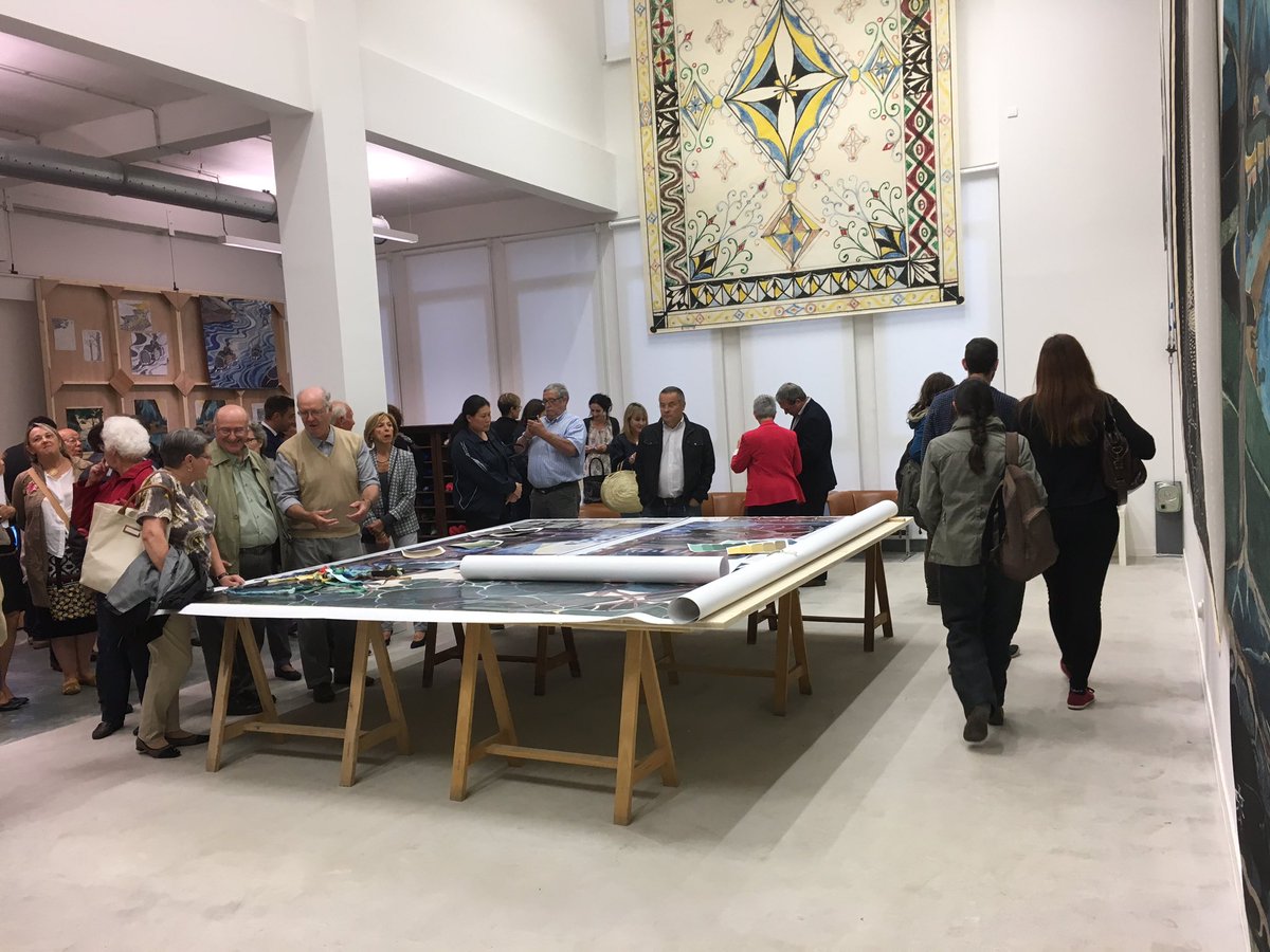 #AubussonWeavesTolkien The inauguration of the presentation of the technical aspects of the project #Tolkien #tapestry
