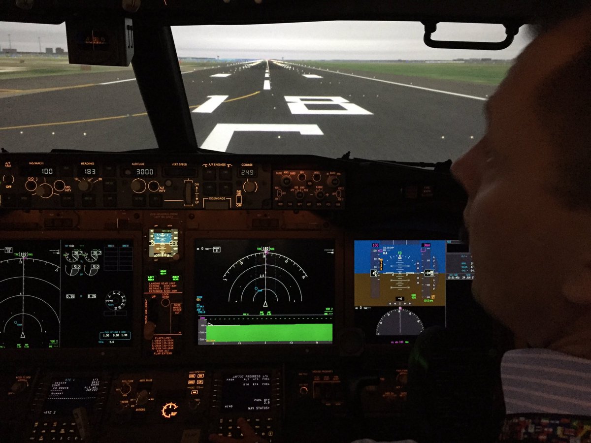 AndreBerger787's tweet photo. The visual is excellent. The big displays a joy to fly with. We didn't buy the HUD, but we tested it anyway. https://t.co/J1wU2XOFyF
