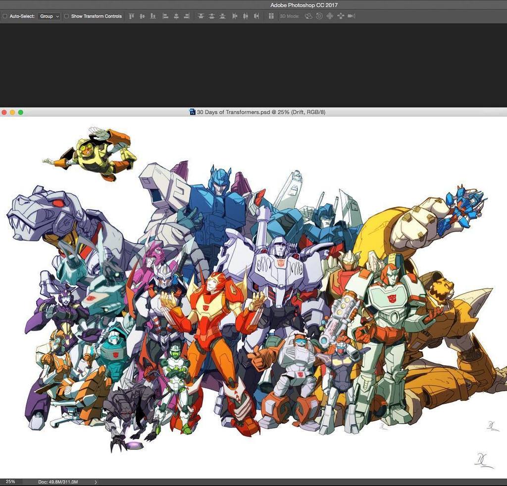 DavidCousens's tweet photo. Holy crap! Trying to fit all of the characters from #30DaysOfTransformers into one image isn't easy, still 11 to g… https://t.co/052LtP1b5x https://t.co/KazkvLcs2C