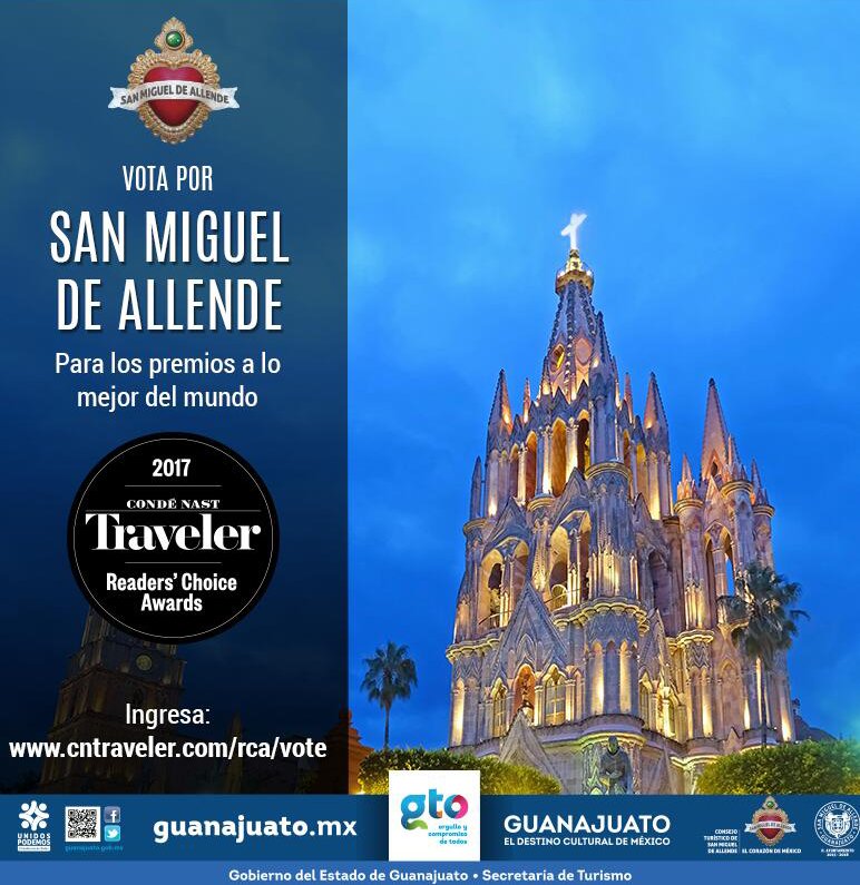 guanajuato's tweet photo. Vota por #SanMiguelDeAllende para los premios a lo mejor del mundo, los Condé Nast Traveler Readers' Choice Awards! https://t.co/wmtbTlqE3O https://t.co/BvWUHPRrF6
