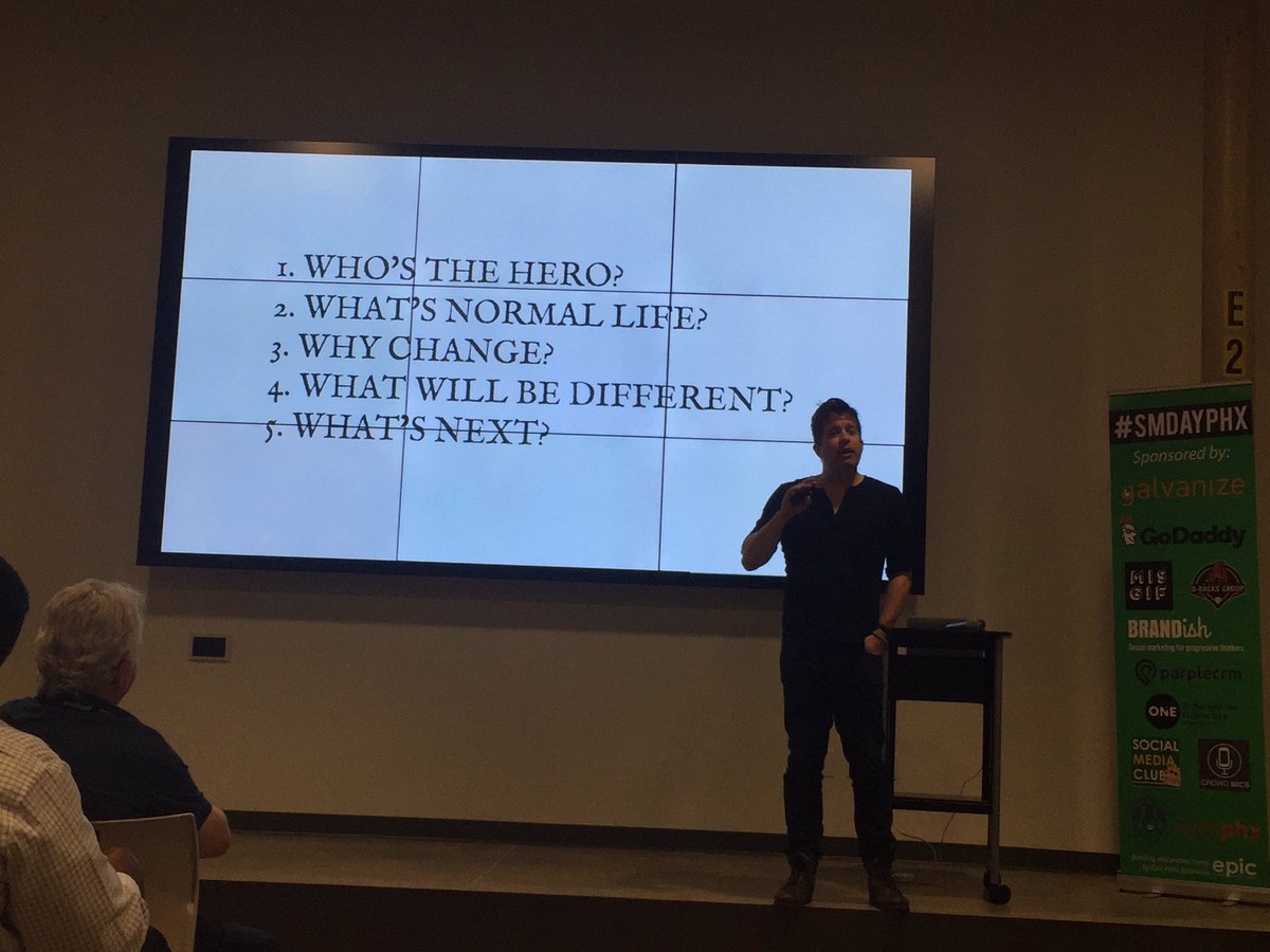 MCSalma's tweet photo. Storytelling with Shawn Pfunder from @GoDaddy at #SMDAYPHX 2017 from @SMCPhoenix at @galvanize https://t.co/uEPTbQc9A4