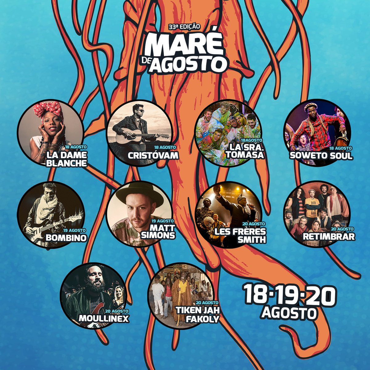 maredeagosto's tweet photo. Estamos muito perto de fechar o cartaz da 33ª edição do Festival Maré de Agosto. Fica atento!
#mare33 #maredeagosto33 #festivalmaredeagosto https://t.co/Ih5Enbho75