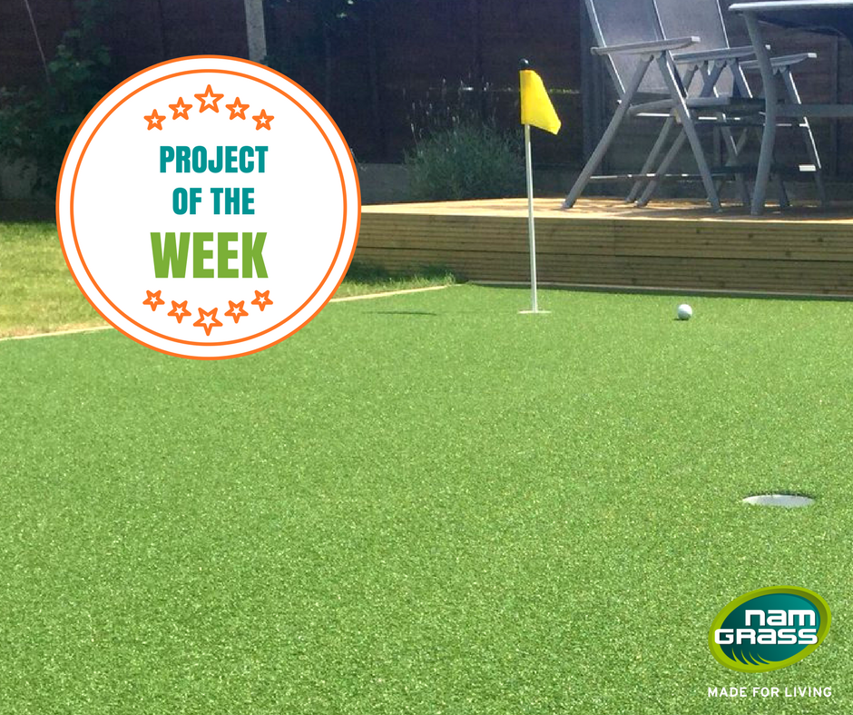 Namgrass's tweet photo. If golf is your thing, check these out! Putting green #ProjectsOfTheWeek installed by @getthelawn and @HenryThomasGD #namgrass #fakegrass https://t.co/A5ulFuHyJS