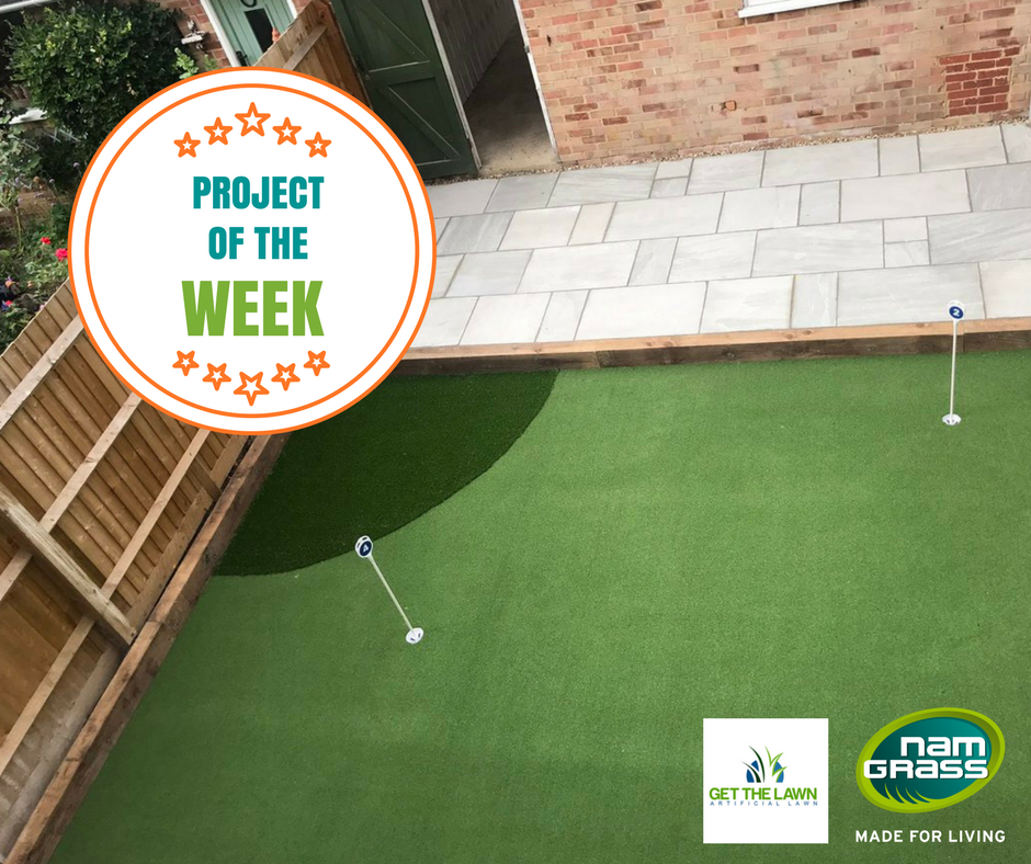 Namgrass's tweet photo. If golf is your thing, check these out! Putting green #ProjectsOfTheWeek installed by @getthelawn and @HenryThomasGD #namgrass #fakegrass https://t.co/A5ulFuHyJS