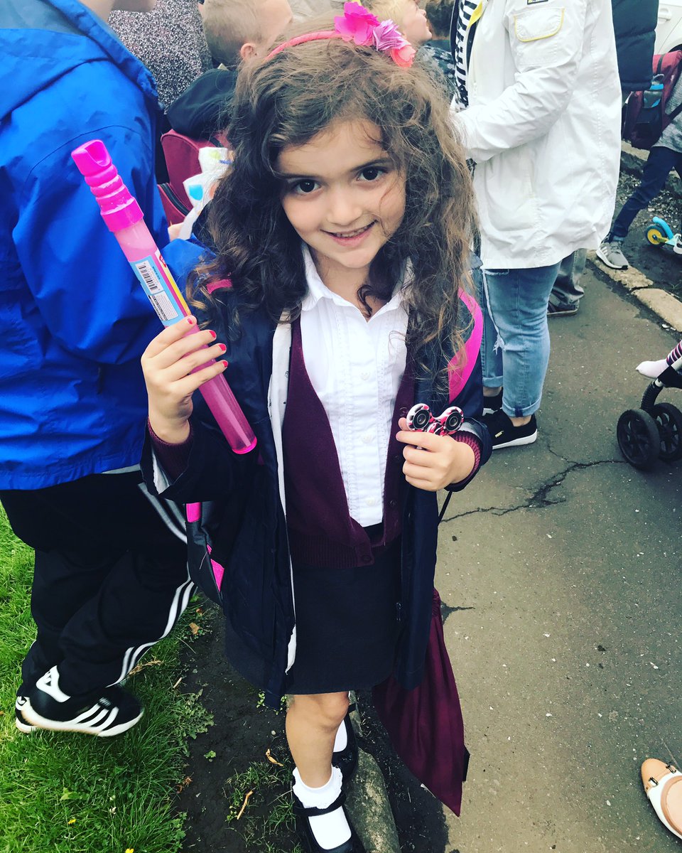 Ceilz's tweet photo. Kara's last day @WestquarterPrim today! Thank you all the @WNurseryClass, @ElliePrimary7, @P2CWestquarter for all she has learnt so far! ❤️ https://t.co/9pqKUC0ct8