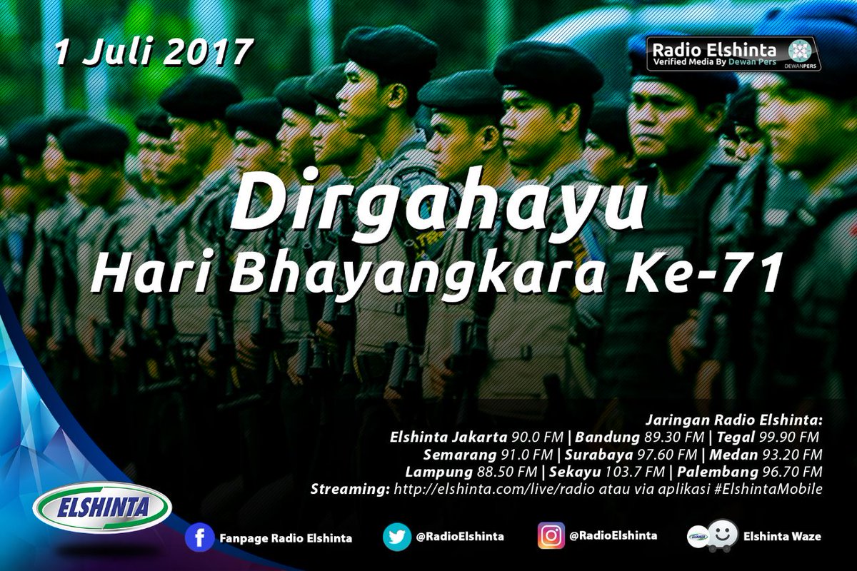 Selamat Hari Bhayangkara ke-71, Sukses selalu untuk Polri. @DivHumasPolri